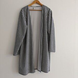 Love Nation Black and White Houndstooth Duster Size 3X